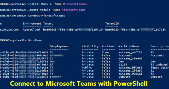 How to Connect to Microsoft Teams Using PowerShell 
