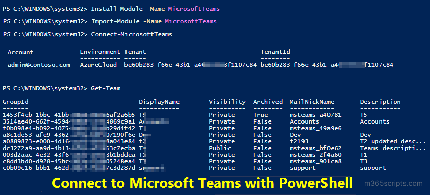 How to Connect to Microsoft Teams Using PowerShell
