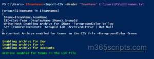 How to Archive Team in Microsoft Teams - Microsoft 365 Scripts