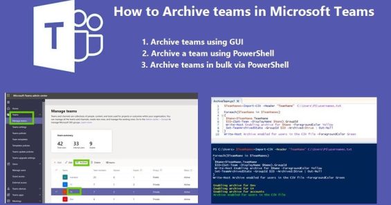How to Archive Team in Microsoft Teams 