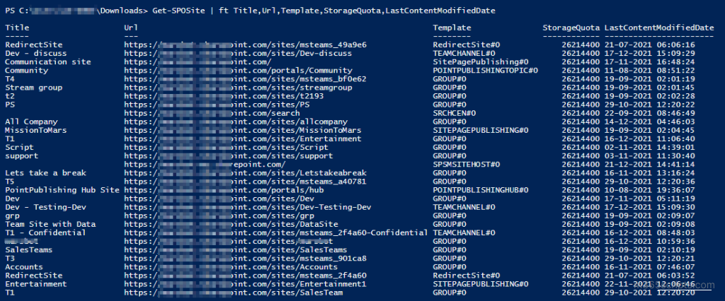 Get All SharePoint Online Sites using PowerShell - Microsoft 365 Scripts