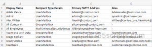 Get all Office 365 email addresses