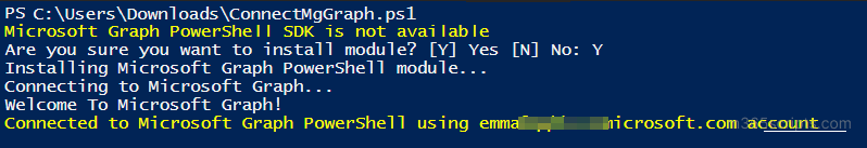 Microsoft Graph Powershell Azure Example Connect to Microsoft Graph PowerShell - Microsoft 365 Scripts