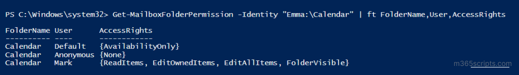 Manage Calendar Permissions In Office 365 Using PowerShell