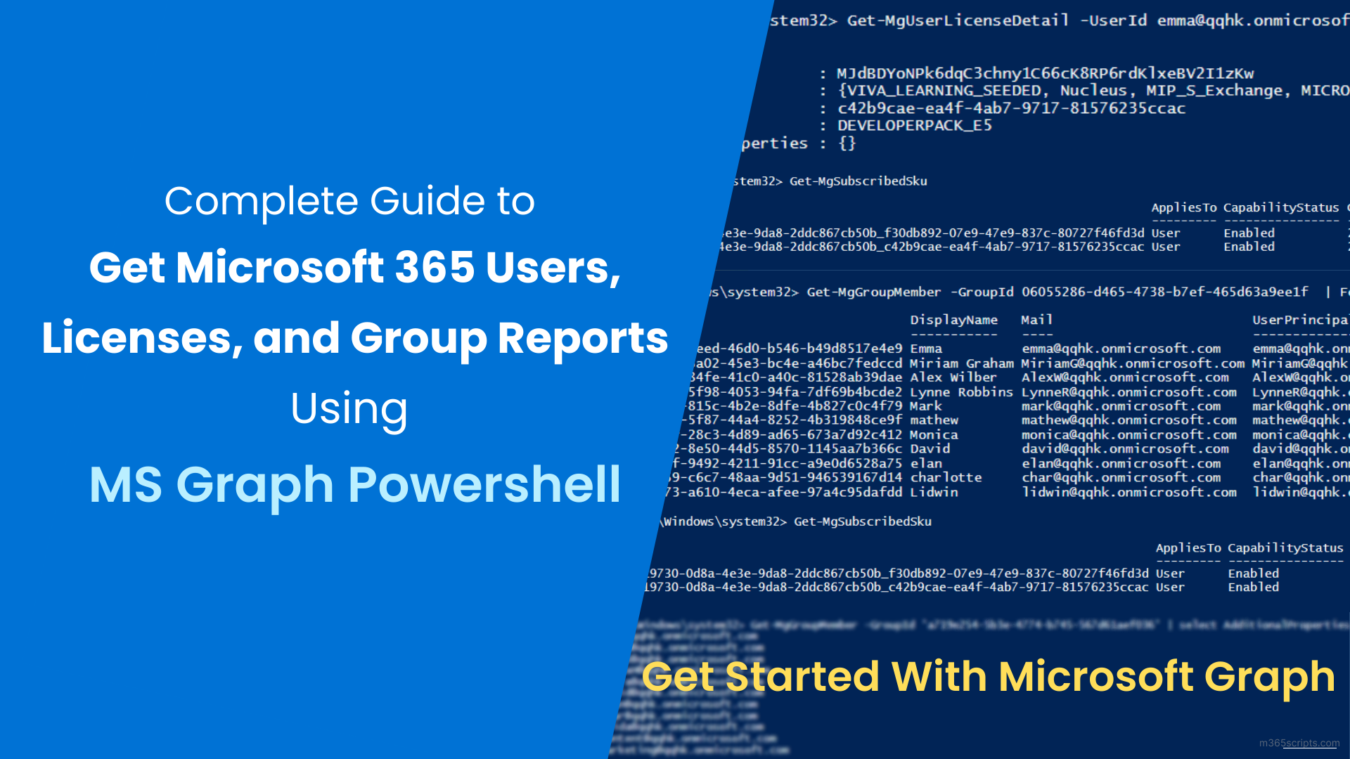 Top 10 Microsoft Graph PowerShell Cmdlets for Office 365 Admins - Microsoft  365 Scripts