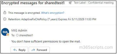 Block IRM-protected email access in Outlook