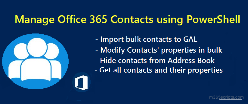 Bulk Import Contacts to Office 365 using PowerShell 