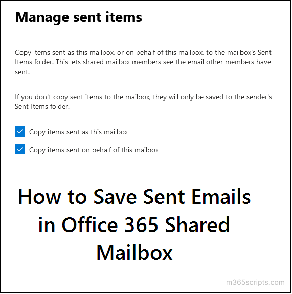 How To Save Sent Emails To A Folder In Outlook 365