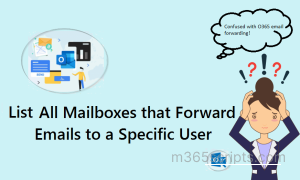 List All Office 365 Mailboxes that Forward Emails to a Specific User