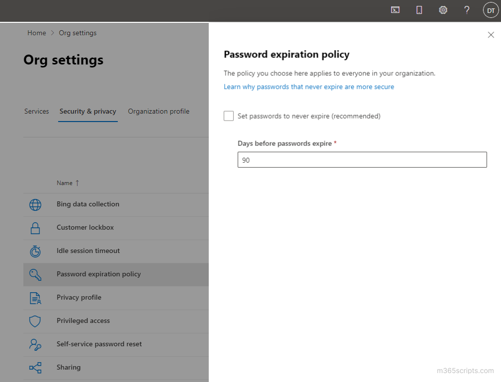 set-office-365-users-password-to-never-expire-using-ms-graph