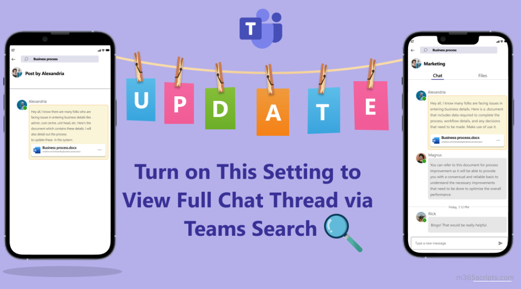 Microsoft Teams will soon show the entire chat thread in search results
