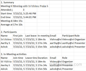 Details in meeting reports.