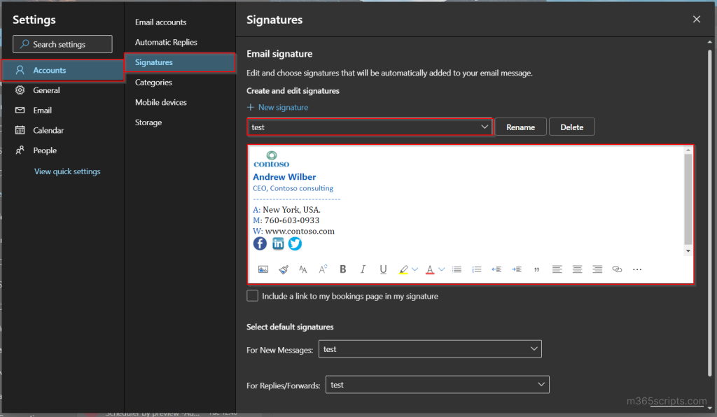 Synchronize Outlook Email Signatures in Microsoft 365