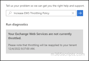 EWS Throttling Policy