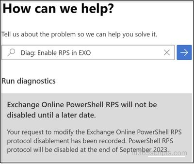 Modify Exchange_Online RPS disablement