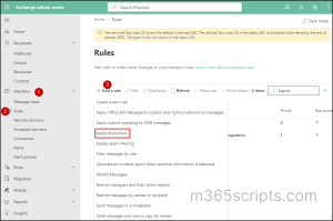 add a rule in company-wide email signature