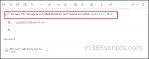 Encrypt email in Outlook