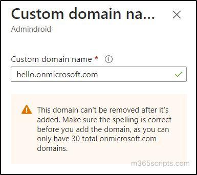 Check for Custom Domain Name