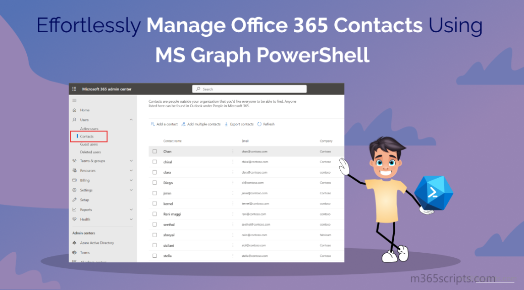 Effortlessly Manage Office 365 Contacts Using MS Graph PowerShell