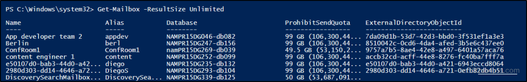 PowerShell Cmdlets to Manage Exchange Online Mailboxes