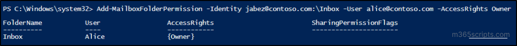 Microsoft 365 Mailbox Folder Permission Management Using PowerShell