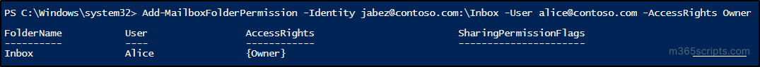 Microsoft 365 Mailbox Folder Permission Management Using PowerShell