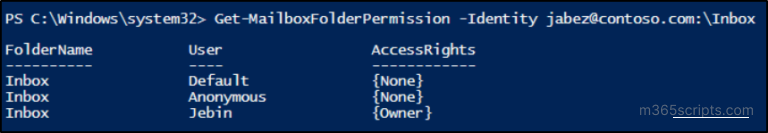 Microsoft 365 Mailbox Folder Permission Management Using PowerShell