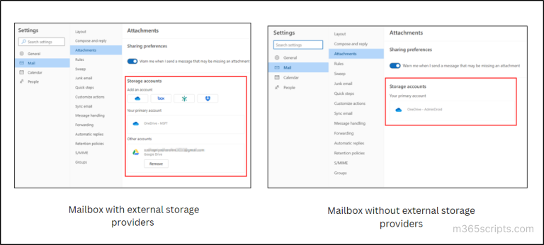 Restrict External Storage Providers in Outlook Web App