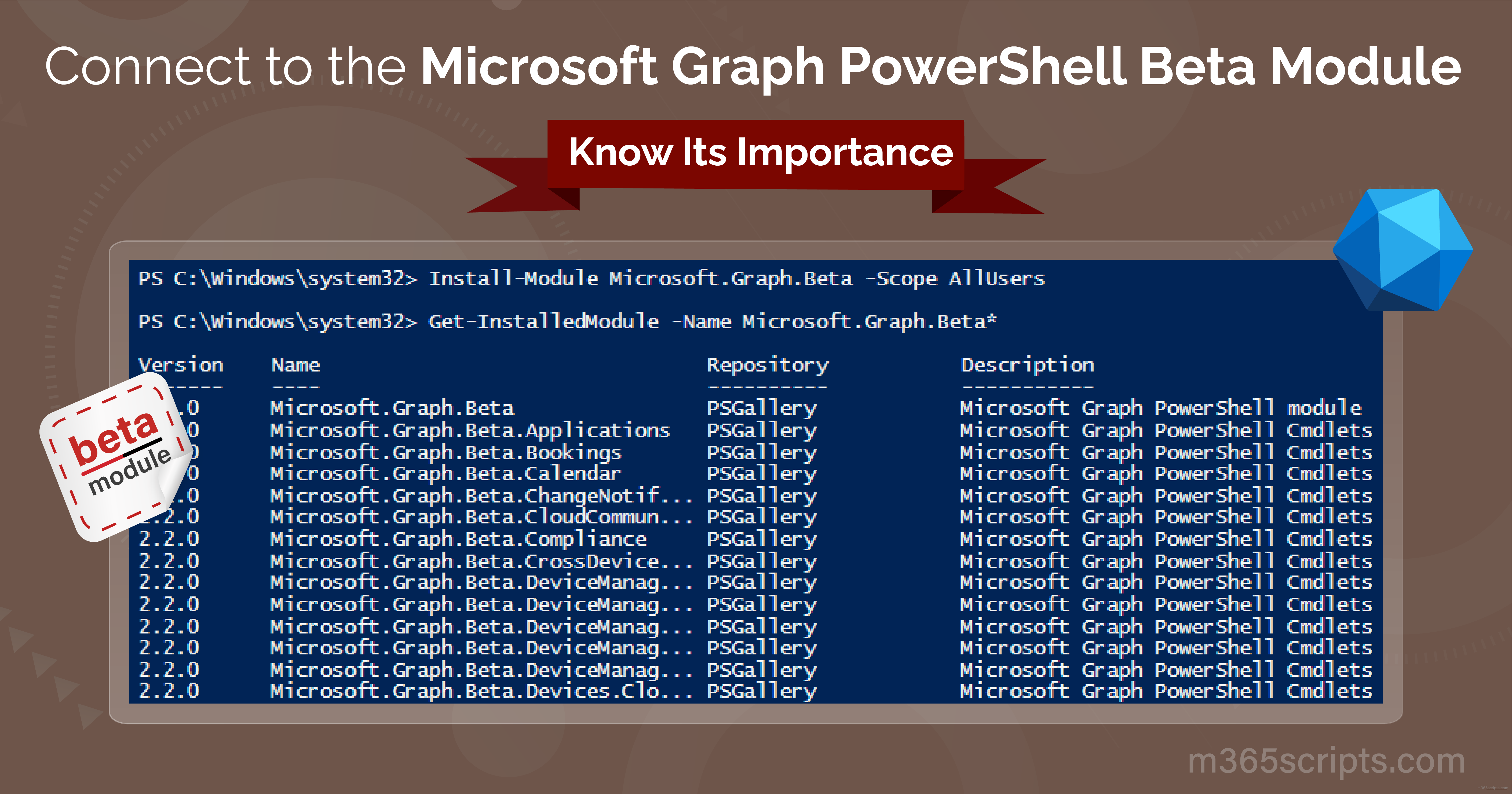 install microsoft graph beta powershell module