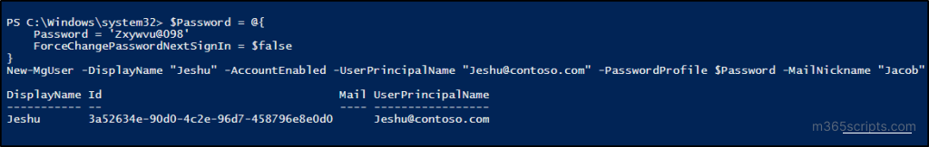 Manage Microsoft 365 Users using MS Graph PowerShell