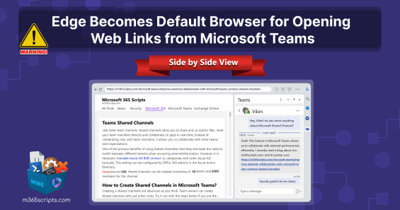 Edge Becomes Default Browser for Opening Web Links from Microsoft Teams