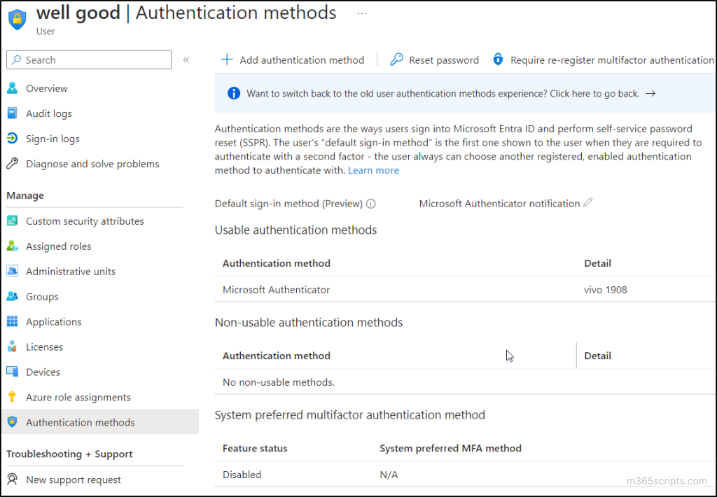 Find MFA Setting Status With Authentication Methods Policy Report