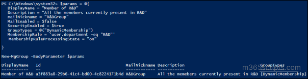 Manage Groups in Microsoft 365 with MS Graph PowerShell