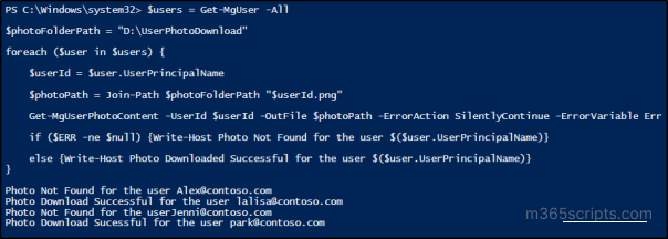 Manage Microsoft 365 User Photos using MS Graph PowerShell