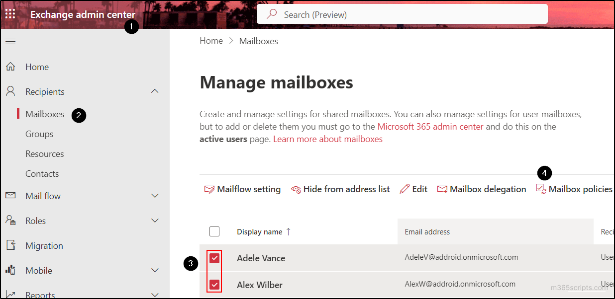 Assign the New Retention Policy to User Mailboxes in Microsoft 365