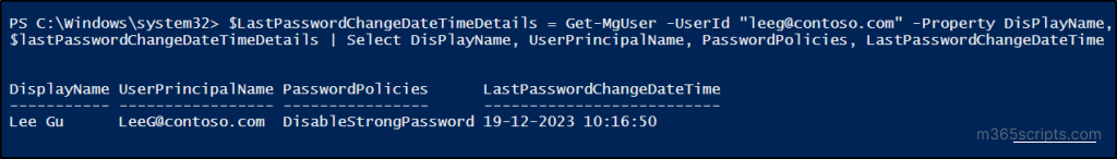 Manage Microsoft 365 User Passwords Using Graph PowerShell