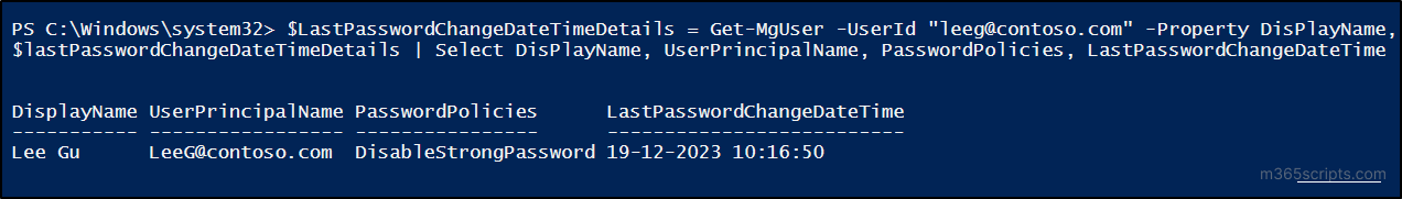 Manage Microsoft 365 User Passwords Using Graph PowerShell