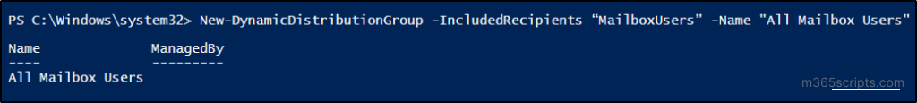 Manage Microsoft Dynamic Distribution Groups Using PowerShell