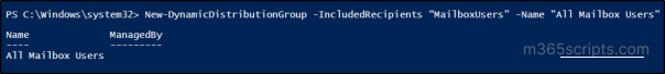 Manage Microsoft Dynamic Distribution Groups Using PowerShell