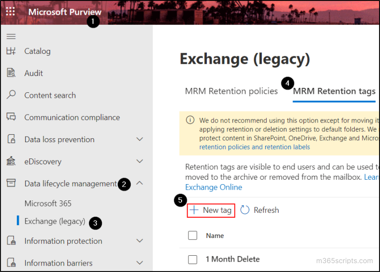 Archive And Deletion Policy For Exchange Online Mailboxes