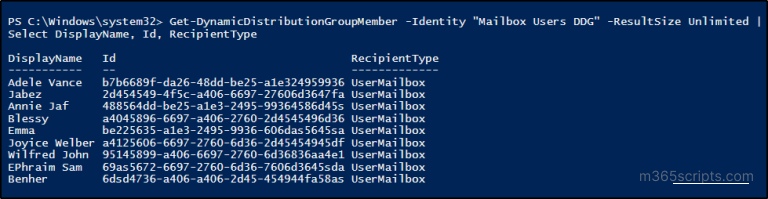 Manage Microsoft Dynamic Distribution Groups Using PowerShell
