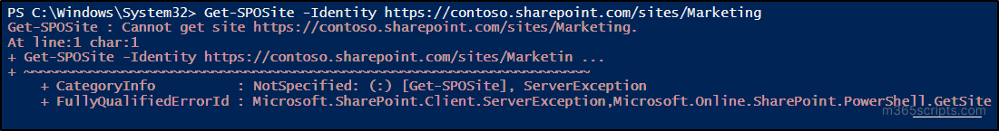 Get deleted SharePoint site using PowerShell