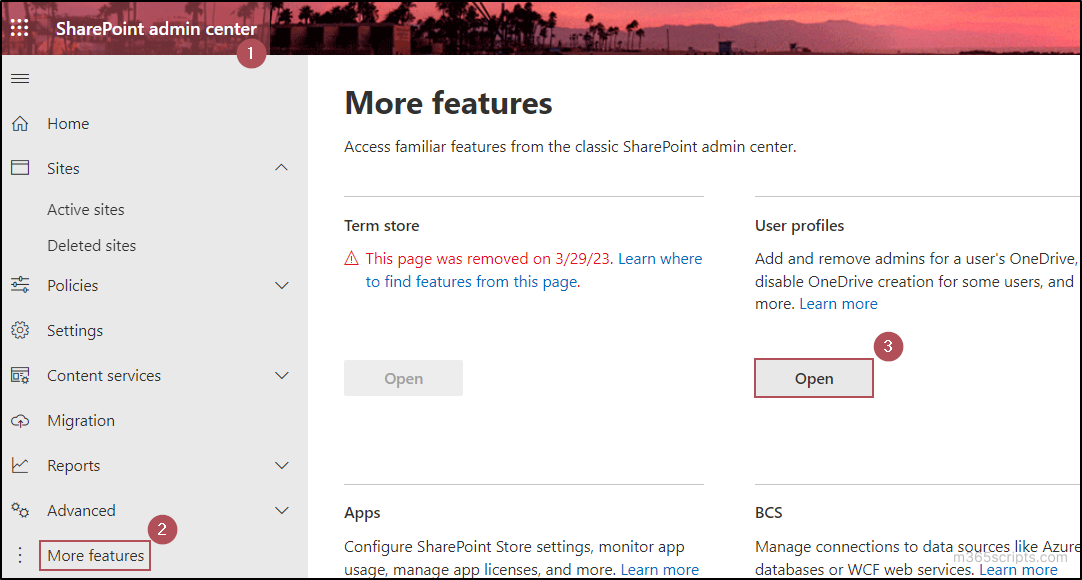 Grant OneDrive access using SharePoint admin center