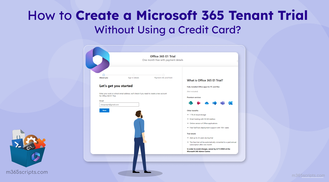 How to Create a Microsoft 365 Tenant Trial Without Using Credit Cards
