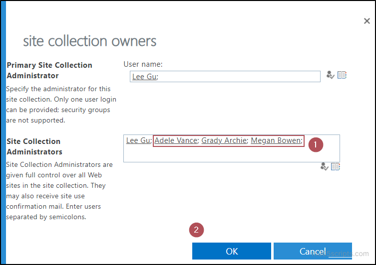 Site collection owners - Grant OneDrive access to other user