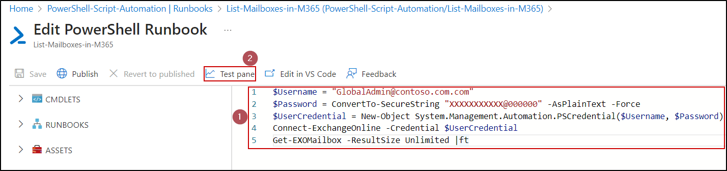 Publish runbook - Schedule PowerShell Scripts Using Azure Automation