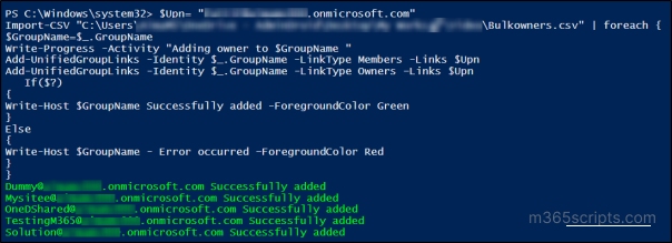Manage Microsoft 365 Group Owners Using PowerShell