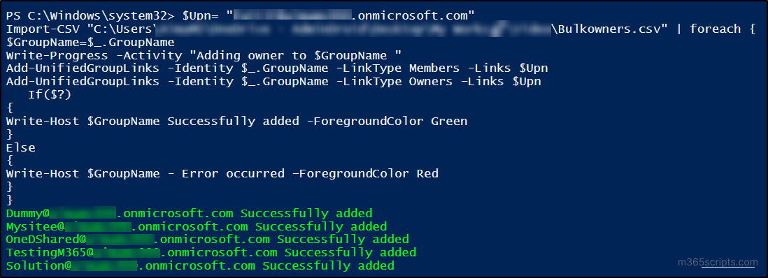 Manage Microsoft 365 Group Owners Using PowerShell