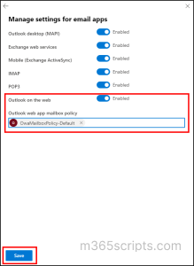 Manage Outlook Web App Policies - Policy Assignment