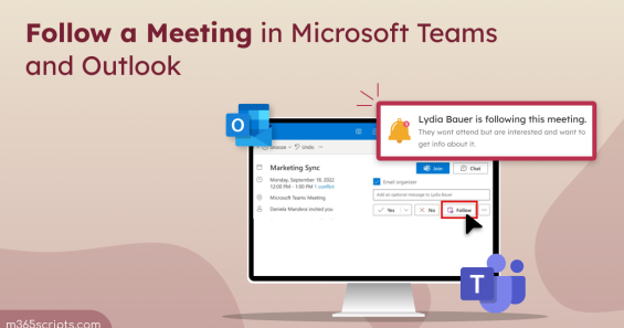 Follow a Meeting in New Outlook